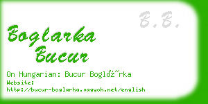 boglarka bucur business card